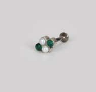 Simulated Ruby Oxidized Silver Ring