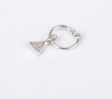 Simulated Ruby Oxidized Silver Ring