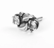 Simulated Ruby Oxidized Silver Ring