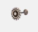Oxidized Silver Nose Pin