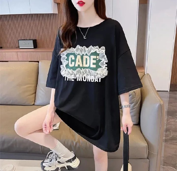 Trendy Stylish Fashion tops ladies short sleeve casual t-shirt for grail