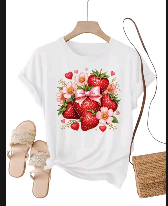 Half Sleeve Chinese Microfibre printed Tshirts for Women and girls