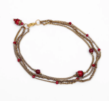 Stone Brass Anklet