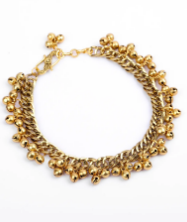 Stone Brass Anklet
