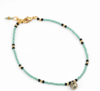 Stone Brass Anklet