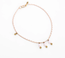 Pearl Studded Brass Anklet