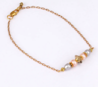 Pearl Studded Brass Anklet