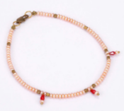 Pearl Studded Brass Anklet