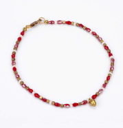 Pearl Studded Brass Anklet