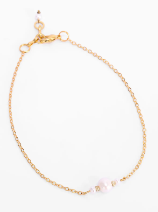 Pearl Studded Brass Anklet