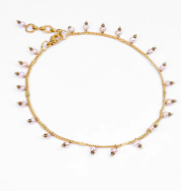 Pearl Studded Brass Anklet
