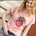 Half Sleeve Chinese Microfibre printed Tshirts for Women