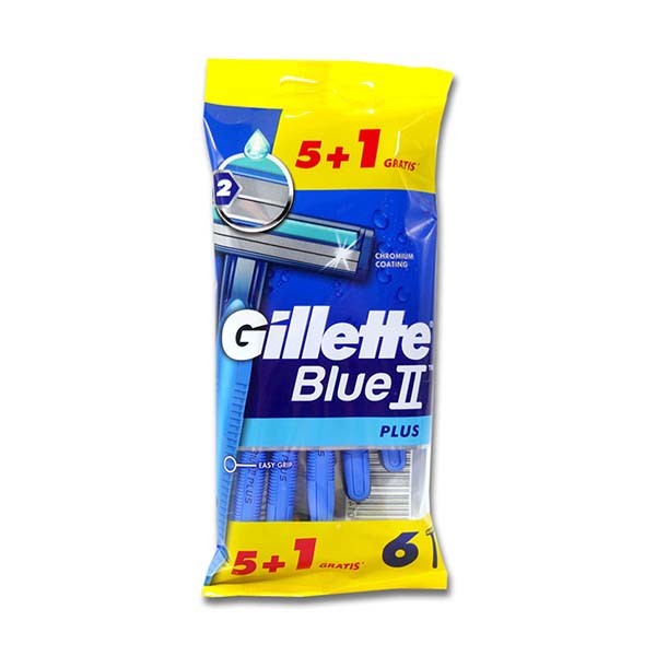 Gillette Men's Blue II Plus Disposable Razor (Buy 5 Get 1 Free)