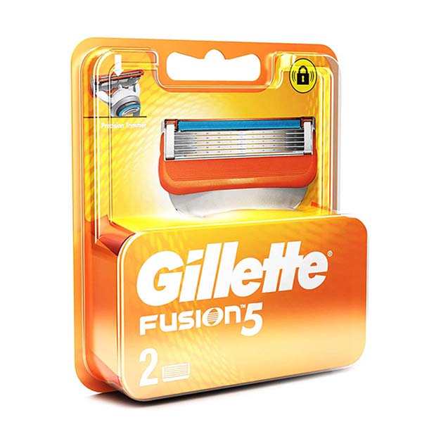 Gillette Fusion Manual Shaving Razor Blades, Cartridge (Pack of 2 Pieces)