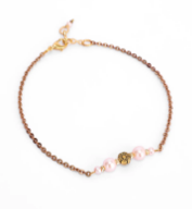 Pearl Studded Brass Anklet