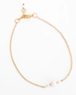 Pearl and Beads Studded Brass Anklet
