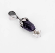 Simulated Emerald Oxidized Silver Locket