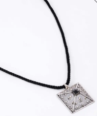 Stone Studded Oxidized Silver Locket