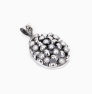 Stone Studded Oxidized Silver Locket