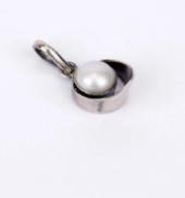 Simulated Stone Oxidized Silver Locket