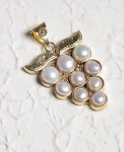 Pearl Studded Brass Locket