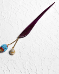 Purple Wooden Hair Stick