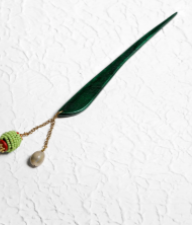 Green Wooden Hair Stick