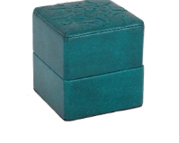 Teal Embossed Leather Jewellery Box