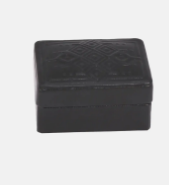Black Embossed Leather Box