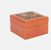 Rust Erri Embroidered Leather Jewellery Box