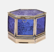 Brass Framed Glass Jewellery Box