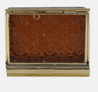 Brown Glass Jewellery Box