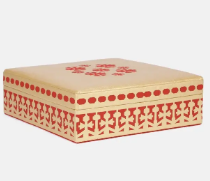 Golden Faux Leather Jewellery Box