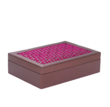Copper Faux Leather Jewellery Box