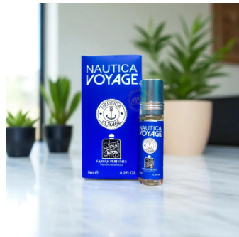 Nautica Voyage Inspired Men’s Attar 6ml Roll-On Elegant Fresh Fragrance Ator Oil Masculine Long Lasting Perfume Oil Fresh & Sporty Scent