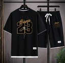 Black Printed Exclusive Summer Combo T-Shirt & Pant-T-Shirt