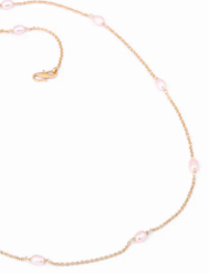 White Pearl Gold Necklace