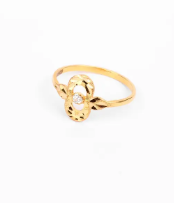 Simulated Stone Gold Ring