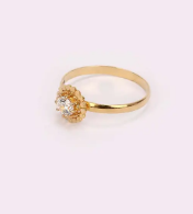 Simulated Stone Gold Ring