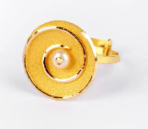 Pearl Frosting Gold Ring