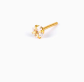 Simulated Stone Gold Nose Pin