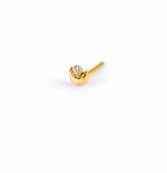 Simulated Stone Gold Nose Pin