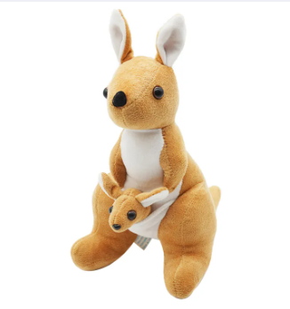 Kangaroo Stuffed Toy, Non-Toxic Mother Kangaroo Doll for baby