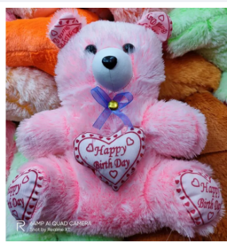 1 Feet Woolen Teddy Bear Soft Doll-Happy Birthday To You - Doll