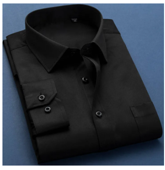 Men's Black Color Long Sleeve Trendy Cotton Shirts