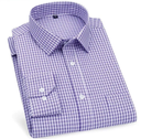Men's Formal Check Shirts Fashionable Long Sleeve Shirts