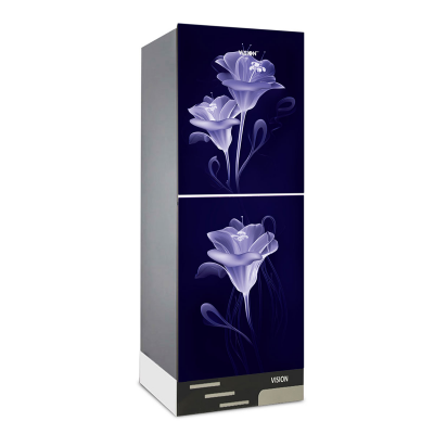 VISION Glass Door Refrigerator RE-142 Liter Violet Glory Top Mount