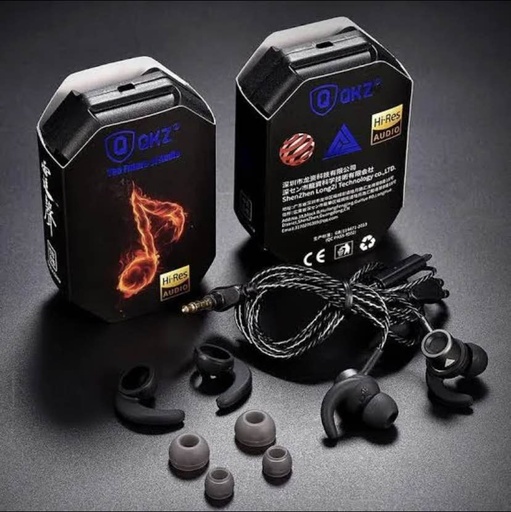 QKZ DM10 HiFi Ear Phone Metallic Earbuds Stereo BASS Metal in-Ear Earphone Noise Cancelling Headsets DJ In Ear Earphones