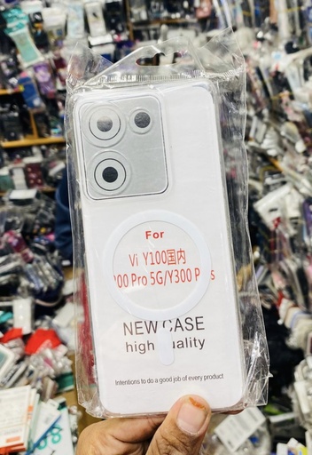 vivo y100  Anti Yellow Transparent MagSafe Stylish Premium Back Cover