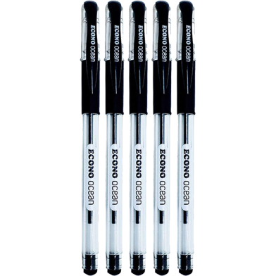 Econo Ocean Ball Pen Black Ink - 5Pcs